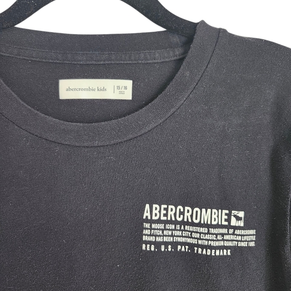 Abercrombie Kids Black Graphic Long Sleeve Tee - Picture 4 of 4